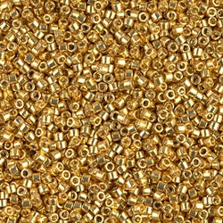 5 Grams of 11/0 Miyuki DELICA Beads - Duracoat Galvanized Gold