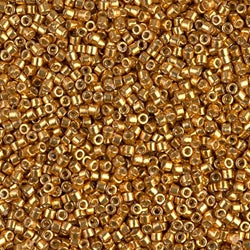 5 Grams of 11/0 Miyuki DELICA Beads - Duracoat Galvanized Yellow Gold