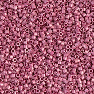 5 Grams of 11/0 Miyuki DELICA Beads - Duracoat Galvanized Matte Hot Pink