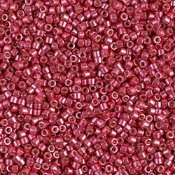 5 Grams of 11/0 Miyuki DELICA Beads - Duracoat Galvanized Light Cranberry