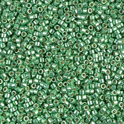 5 Grams of 11/0 Miyuki DELICA Beads - Duracoat Galvanized Dark Mint Green