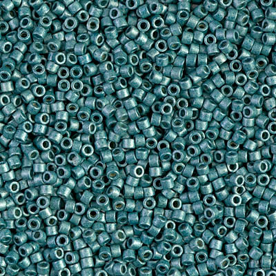 5 Grams of 11/0 Miyuki DELICA Beads - Duracoat Galvanized Matte Sea Foam