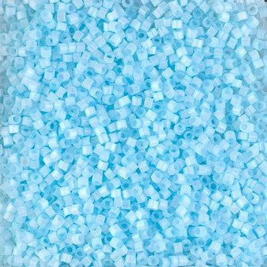 5 Grams of 11/0 Miyuki DELICA Beads - Silk Inside Dyed Frozen Blue