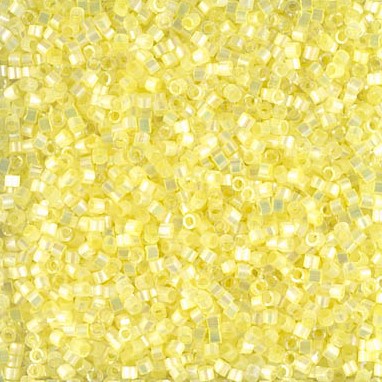 5 Grams of 11/0 Miyuki DELICA Beads - Silk Inside Dyed Citron AB
