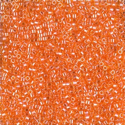 5 Grams of 11/0 Miyuki DELICA Beads - Transparent Orange Luster