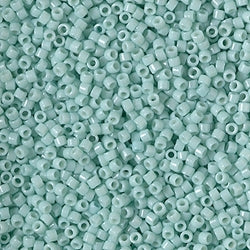 5 Grams of 11/0 Miyuki DELICA Beads - Duracoat Opaque Dyed Pale Turquoise