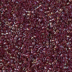 5 Grams of 11/0 Miyuki DELICA Beads - Fancy Lined Red