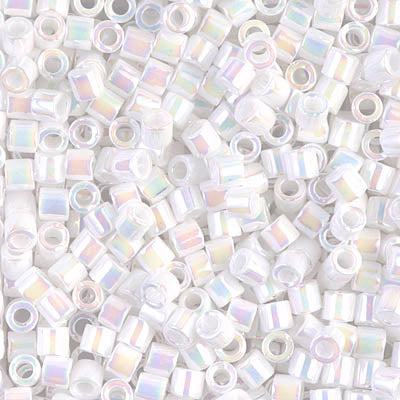 8/0 Miyuki DELICA Beads - White Pearl AB