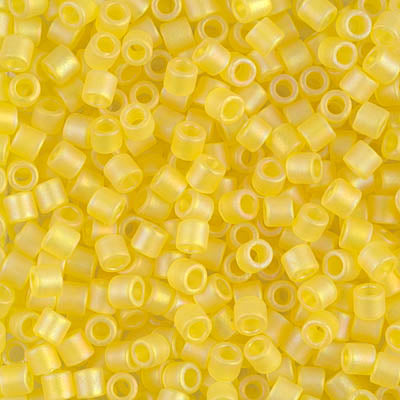 8/0 Miyuki DELICA Beads - Matte Transparent Yellow AB