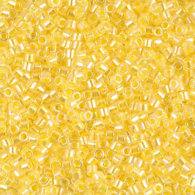 10/0 Miyuki DELICA Beads - Light Yellow Lined Crystal AB