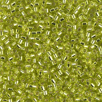 10/0 Miyuki DELICA Beads - Silverlined Chartreuse