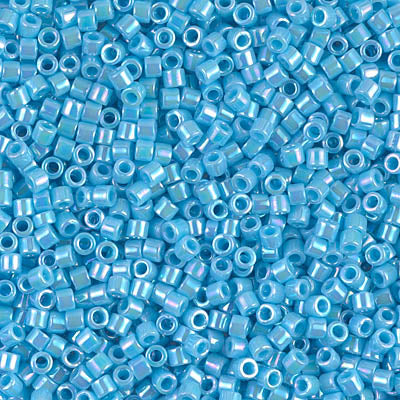 10/0 Miyuki DELICA Beads - Opaque Turquoise Blue AB