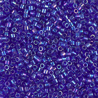 10/0 Miyuki DELICA Beads - Transparent Cobalt AB