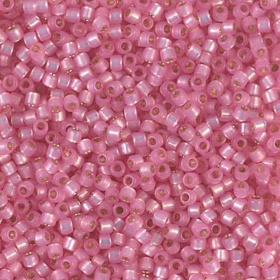 10/0 Miyuki DELICA Beads - Dyed Light Rose Silverlined Alabaster