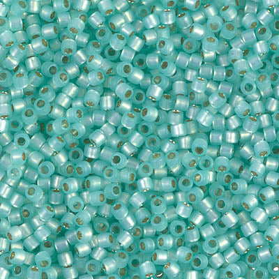10/0 Miyuki DELICA Beads - Dyed Light Aqua Green Silverlined Alabaster