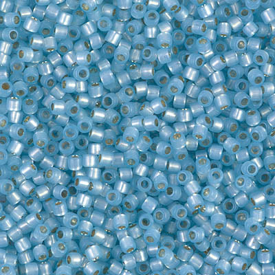 10/0 Miyuki DELICA Beads - Dyed Aqua Silverlined Alabaster