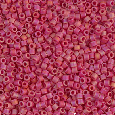10/0 Miyuki DELICA Beads - Matte Opaque Red AB