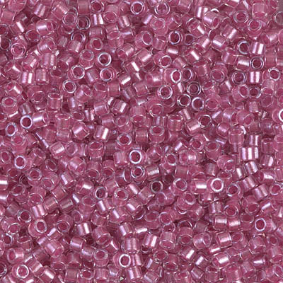 10/0 Miyuki DELICA Beads - Sparkling Peony Pink Lined Crystal