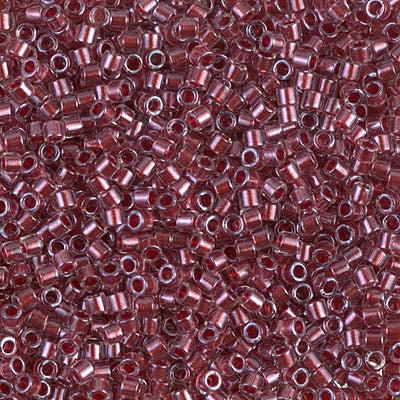 10/0 Miyuki DELICA Beads - Sparkling Cranberry Lined Crystal