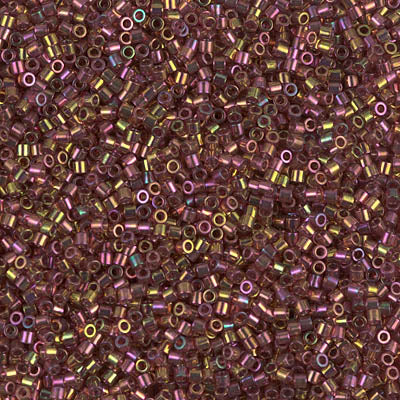 15/0 Miyuki DELICA Beads - Dark Topaz Rainbow Gold Luster