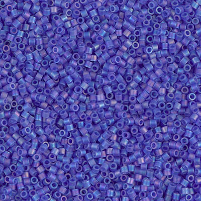 15/0 Miyuki DELICA Beads - Matte Transparent Cobalt AB