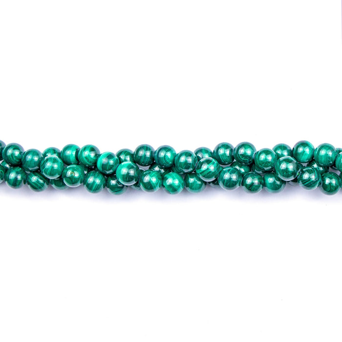 8mm Round Malachite - 8 inch Strand