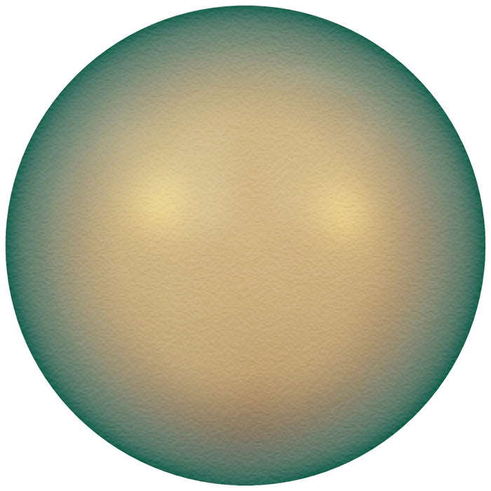 Crystal Brilliance 3mm Round Pearls - Iridescent Green