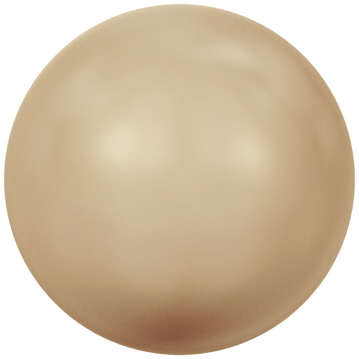 Crystal Brilliance 4mm Round Pearls - Vintage Gold