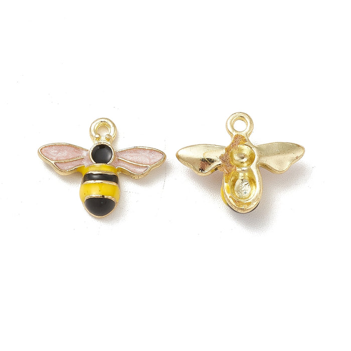 12mm x 14mm Bumble Bee Charm - Enamel and Base Metal***