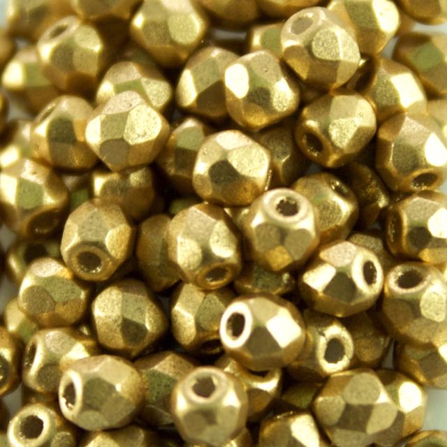 4mm FIRE POLISHED - Aztec Gold