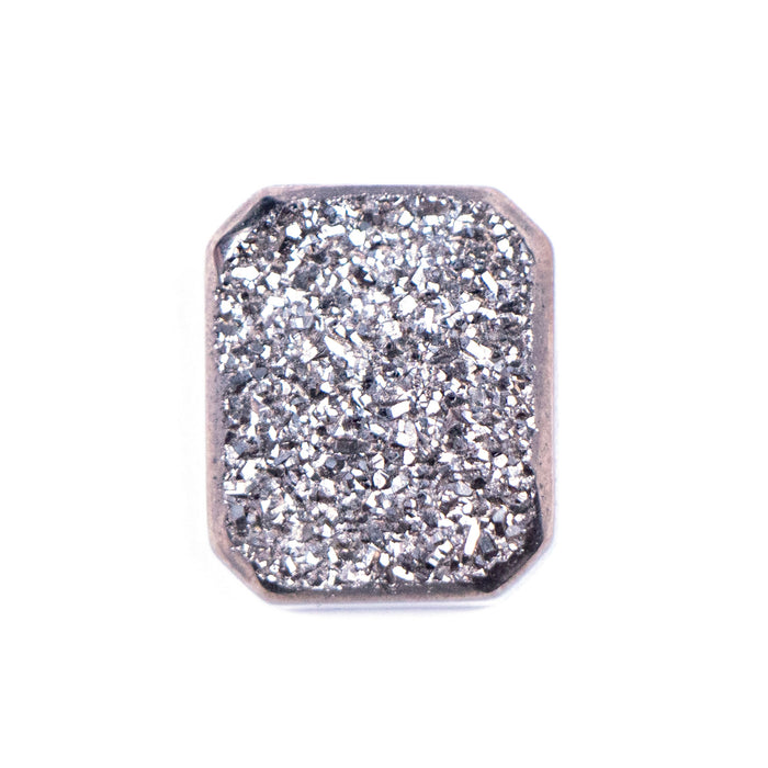 18mm x 15mm Plated Druzy Octagon Cabochon***