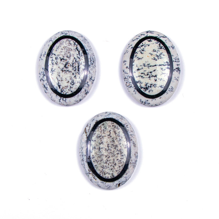 40mm x 30mm Framed Picture Jasper Oval Cabochon (Light Version)***