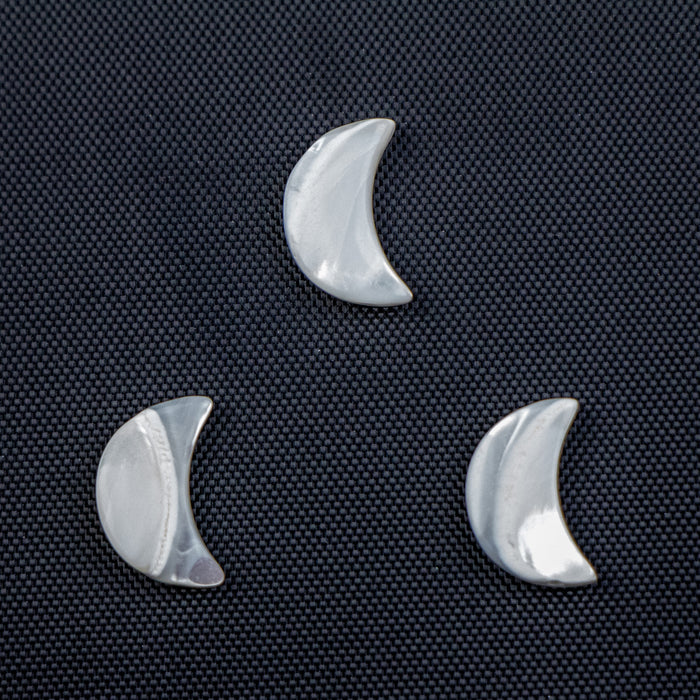12mm Crescent Moon Beads - Mother of Pearl