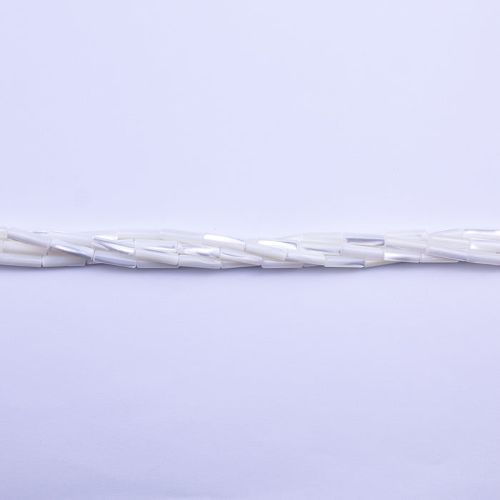 4mm x 14mm Cylinder Beads Mother of Pearl - 16 inch Strand***
