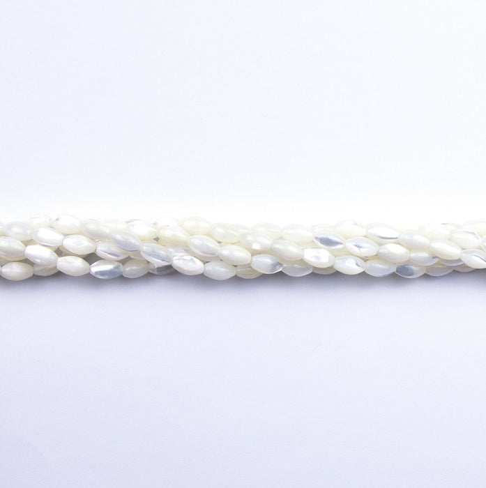 8mm Rice Beads Mother of Pearl - 16 inch Strand***