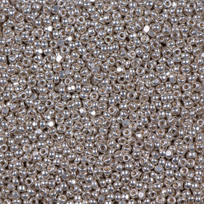 11/0 Preciosa Charlotte Beads - Metallic Silver (10 grams)