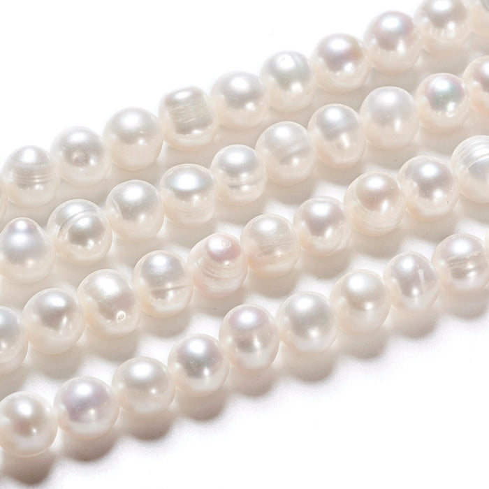 Freshwater Pearls - 6.5mm - 7.5mm Semi-Round***