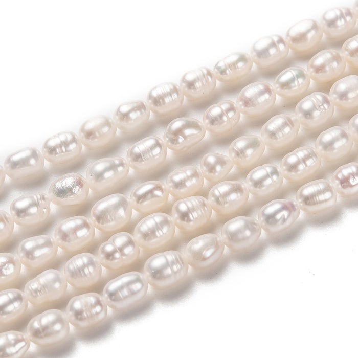 Freshwater Pearls - 6-7mm x 5-5.5mm Rice***