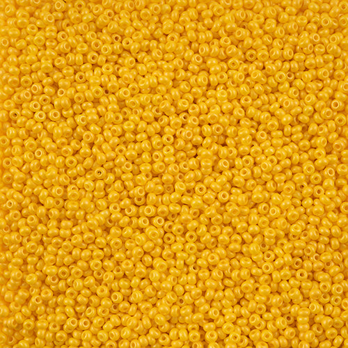 10/0 Preciosa Seed Beads - PermaLux Dyed Chalk Dark Yellow***