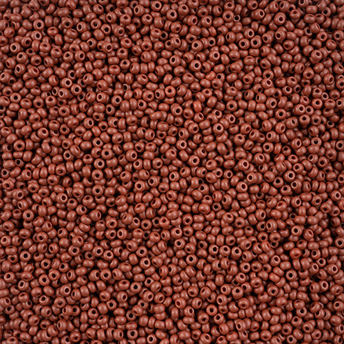 10/0 Preciosa Seed Beads - PermaLux Dyed Chalk Brown