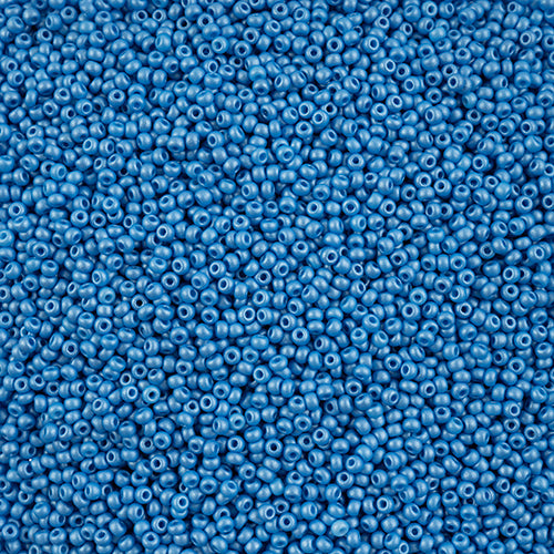 10/0 Preciosa Seed Beads - PermaLux Dyed Chalk Light Blue