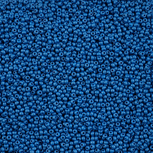 10/0 Preciosa Seed Beads - PermaLux Dyed Chalk Blue***
