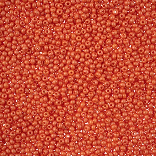 11/0 Preciosa Seed Beads - PermaLux Dyed Chalk Orange