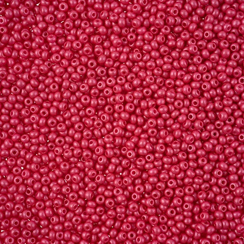 11/0 Preciosa Seed Beads - PermaLux Dyed Chalk Fuchsia