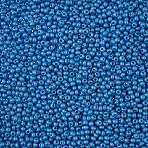 11/0 Preciosa Seed Beads - PermaLux Dyed Chalk Light Blue
