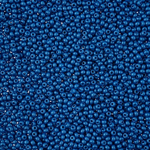 11/0 Preciosa Seed Beads - PermaLux Dyed Chalk Blue***