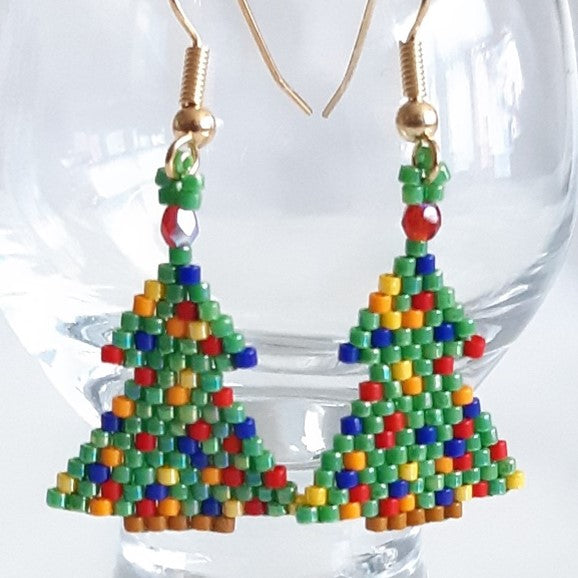 A Forest of Festive Tree Earrings Class (In-Person) - Saturday, December 9th. 11:00am-2:00pm EST
