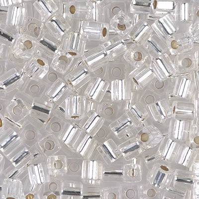 Miyuki 4.0mm CUBE Beads - Silverlined Crystal