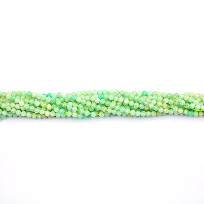2mm Faceted Round Australian CHRYSOPRASE- 15-16 inch Strand***