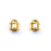 Brass Capitol Cord End Cap (H:10.0mm; OD:9.7mm; ID:6.0mm; Hole ID: 1.5mm) - Bright Gold Plate